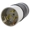Ac Works Locking Plug, Non-NEMA, 50 A, 125/250V AC, Single Phase, 3 Pole, Screw Terminals, Black CS6365 - alternate 1